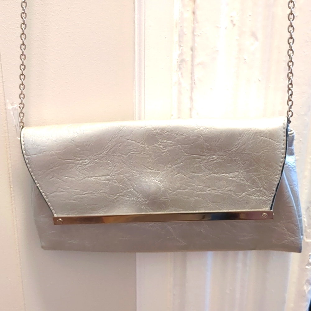 Silver shoulder bag